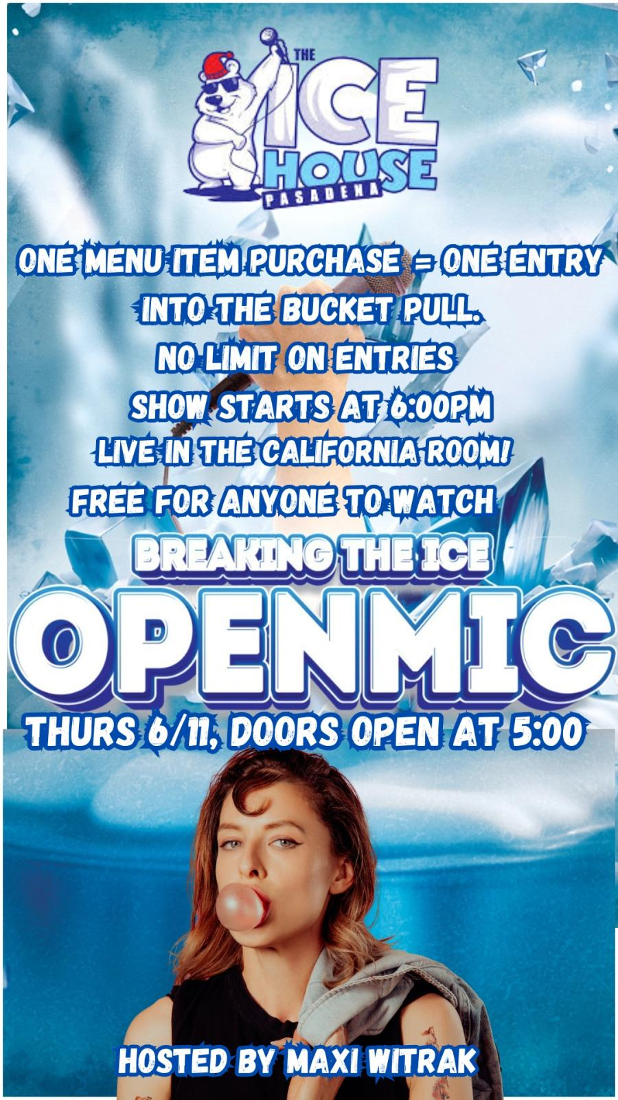 Poster for Breaking The Ice: Open Mic
