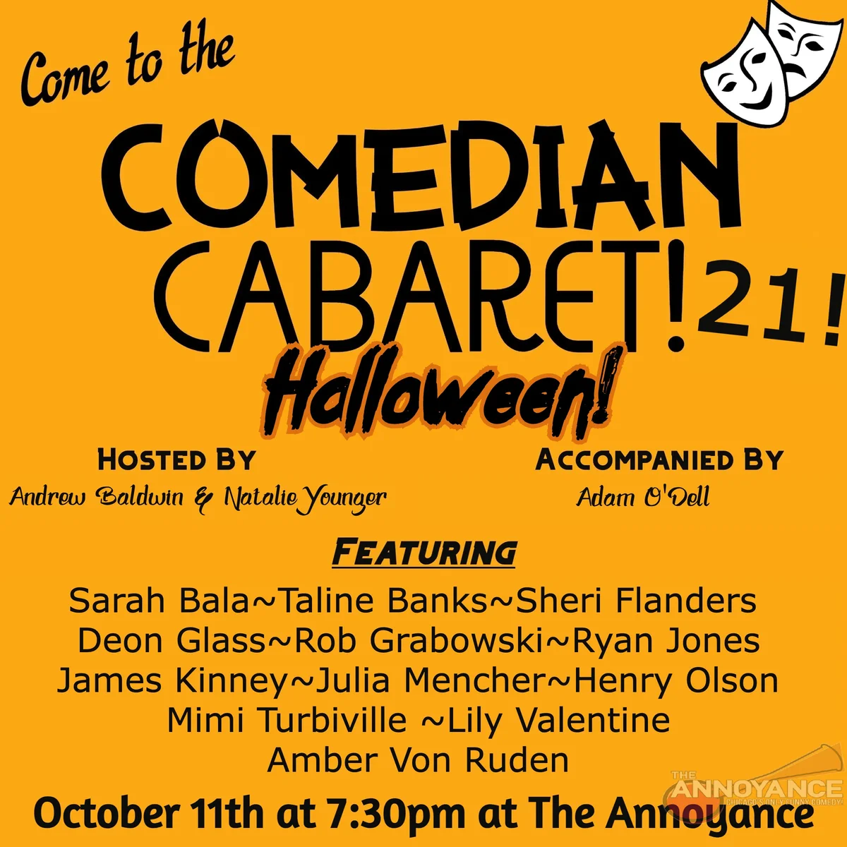 Poster for Comedian Cabaret 21: Halloween!