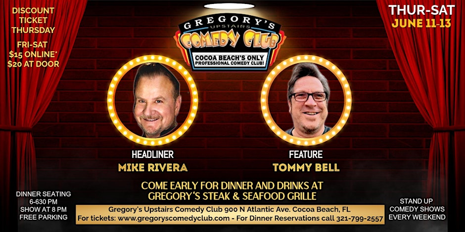 Poster for June 11-June 13 Gregory's Comedy Club