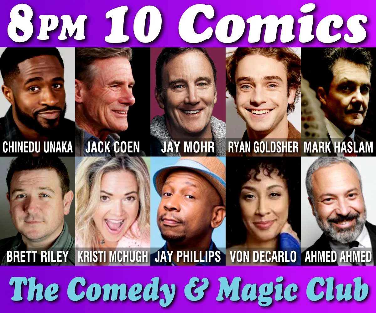 Poster for 10 Comics Show at 8PM