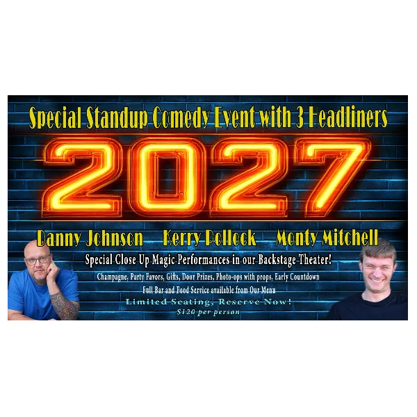 Poster for NYE 2027 ~ Ring in the New Year with Laughter