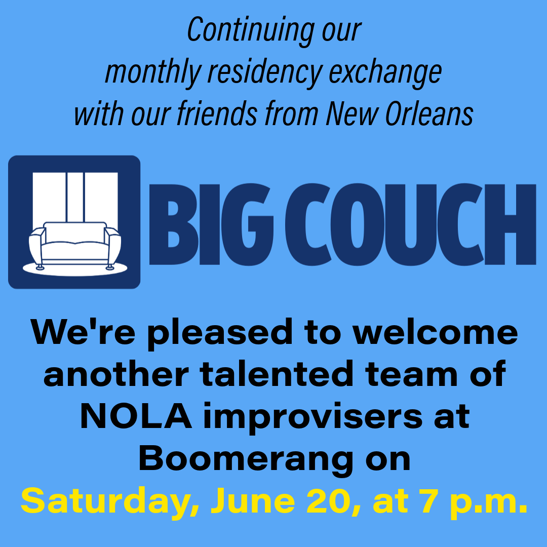Poster for MONTHLY SPECIAL GUEST RESIDENCY BY BIG COUCH!