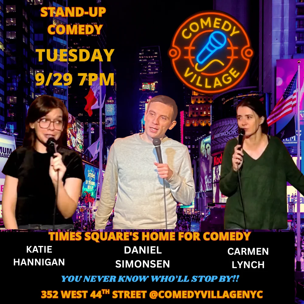 Poster for Times Square Comedy | Tues, September 29th @7 PM