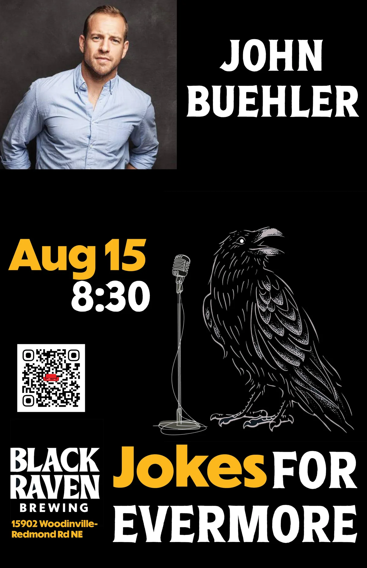 Poster for Jokes for Evermore: John Buehler!