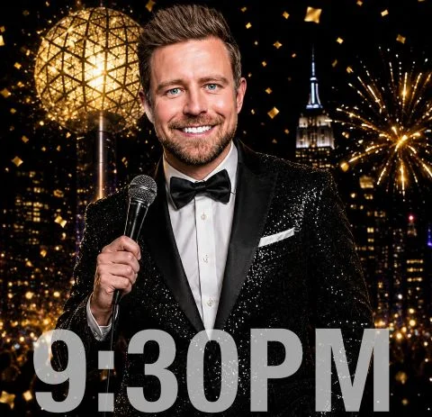 Poster for 9:30pm New Years Eve with Adam Yenser