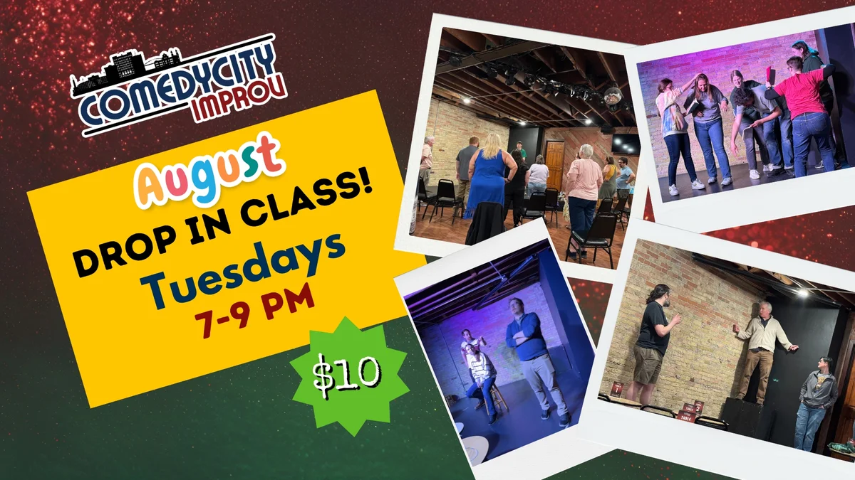 Poster for August Drop-In Classes