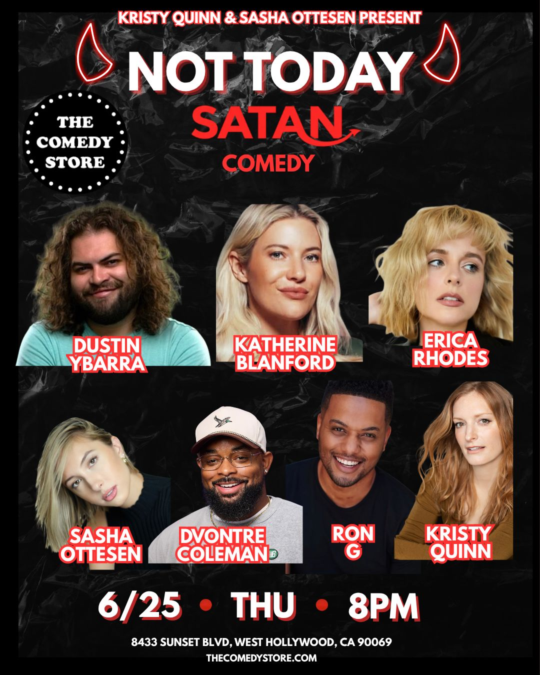 Poster for Not Today Satan Comedy