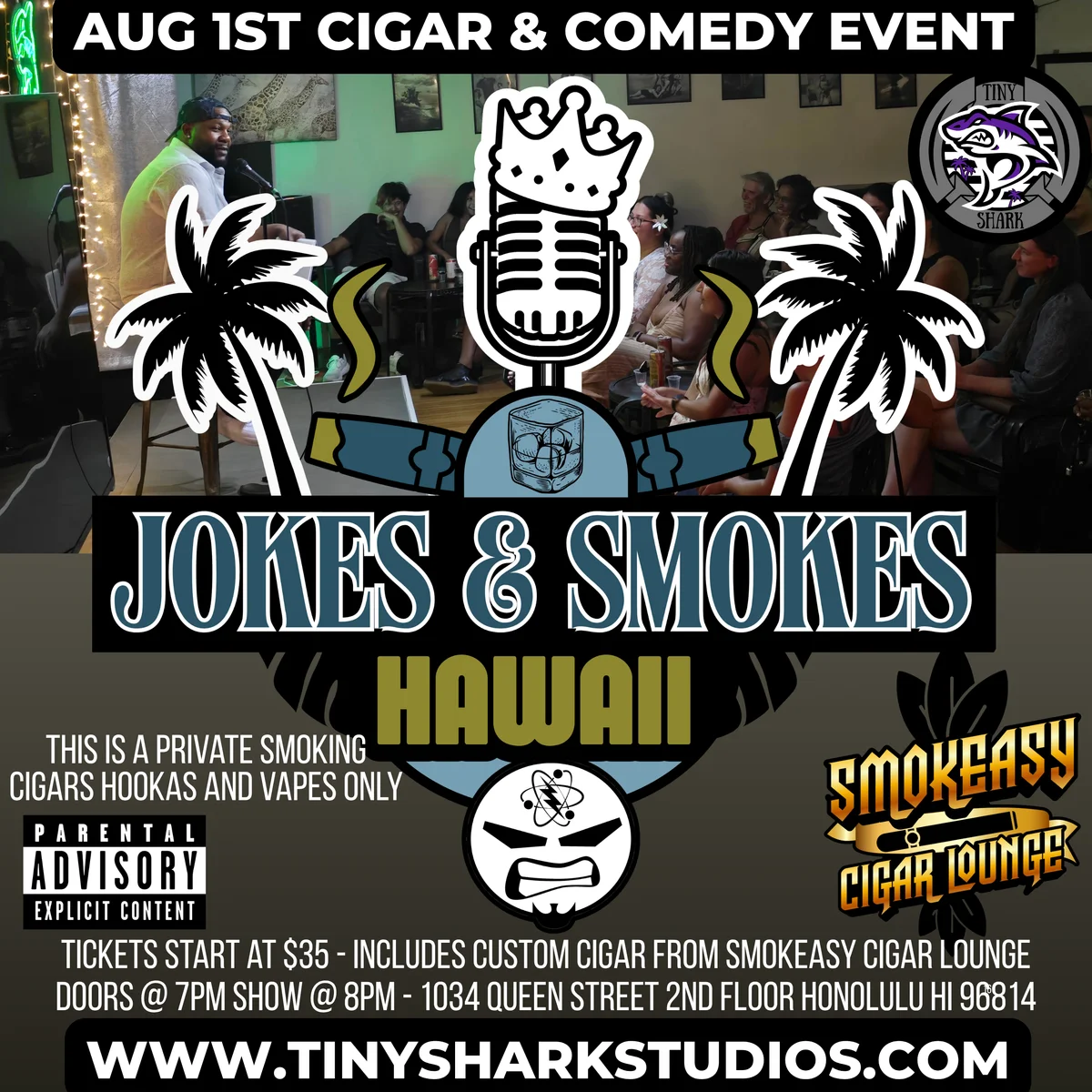 Poster for JOKE CITY SATURDAYS - AUG 1st - Jokes & Smokes