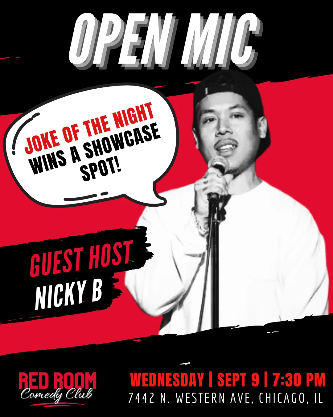 Poster for RED ROOM OPEN MIC