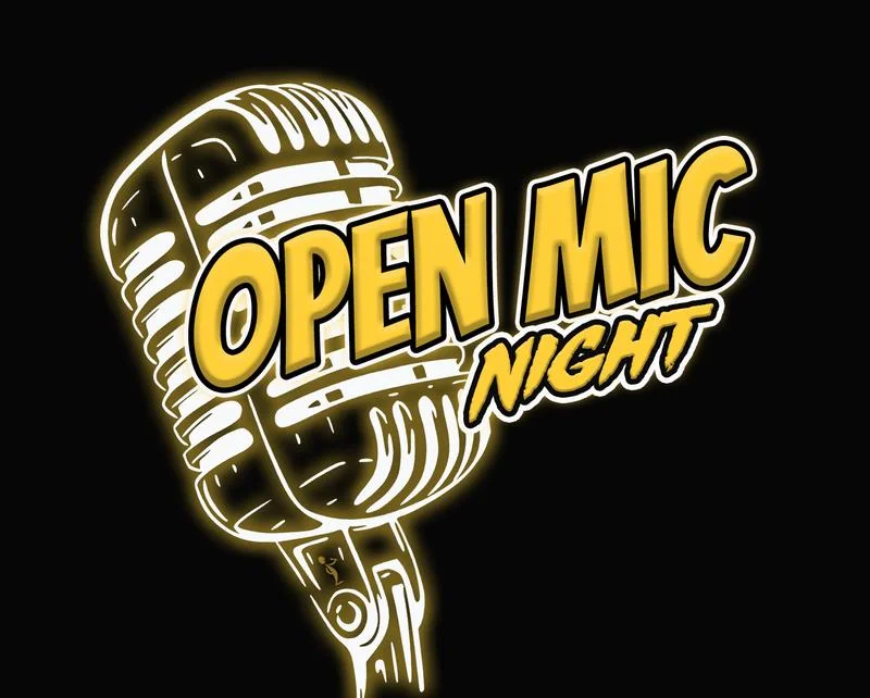 Poster for Open Mic Night Wednesdays and Thursdays 9:00pm