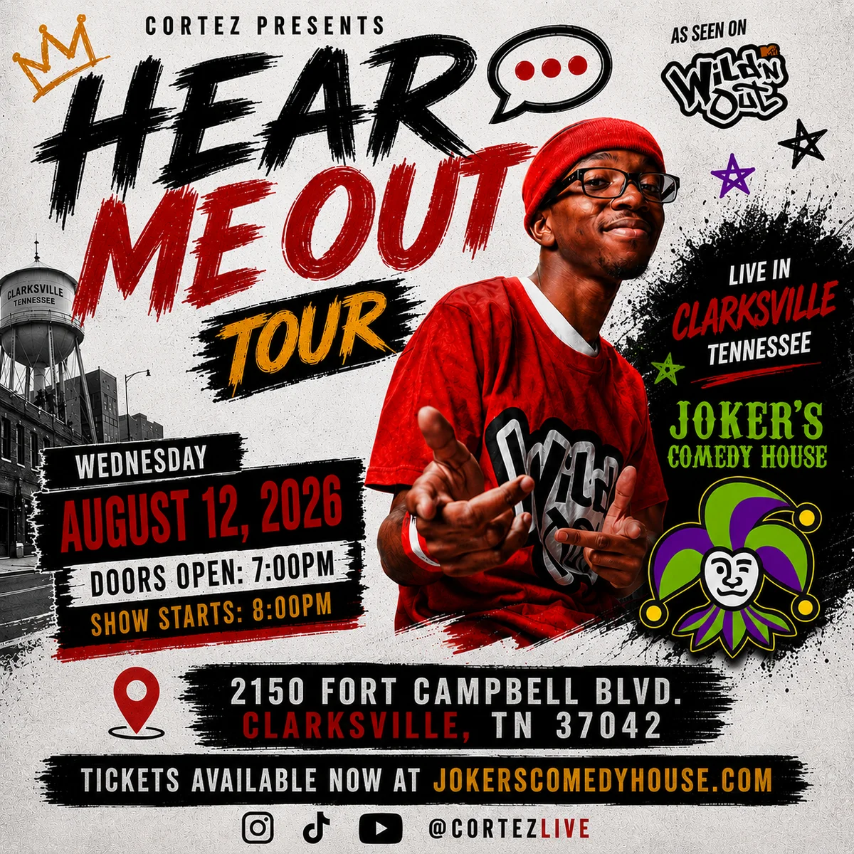 Poster for Hear Me Out Tour Featuring Cortez Macklin
