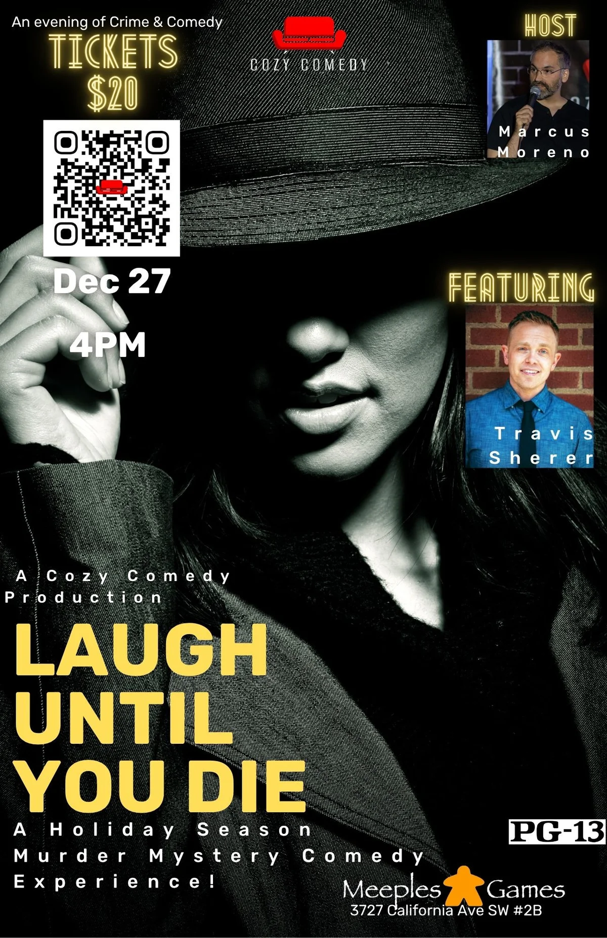 Poster for Holiday Murder Mystery Comedy Experience: Laugh Until You Die!