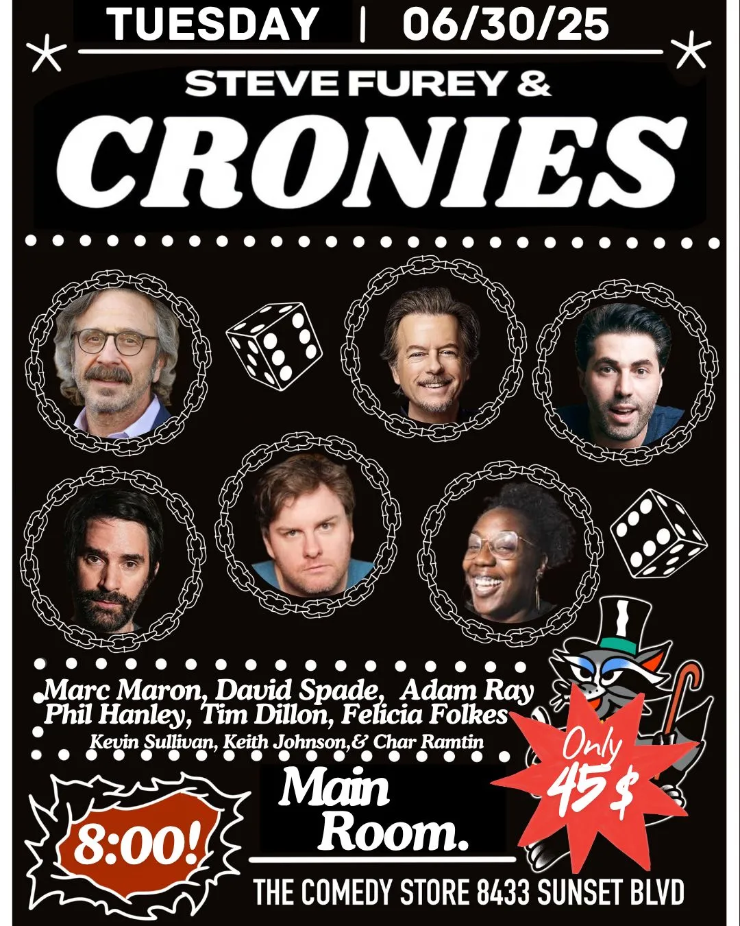 Poster for Steve Furey & Cronies