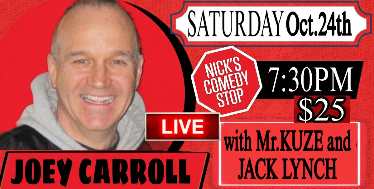 Poster for Joey Carroll LIVE at Nicks 10/24