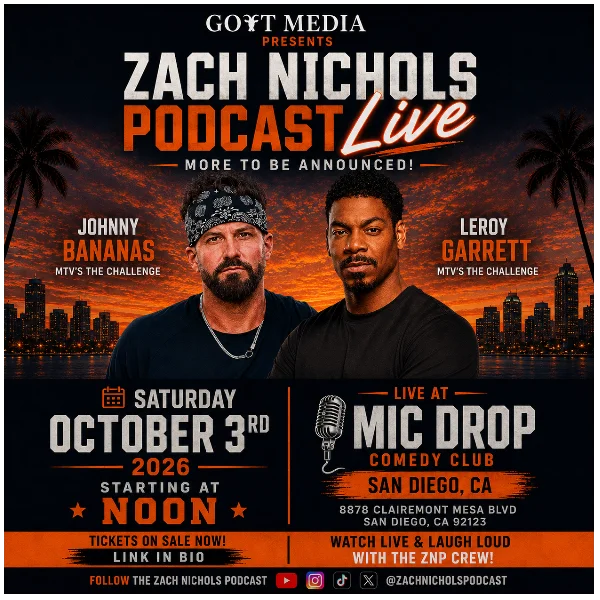 Poster for ZACH NICHOLS PODCAST LIVE