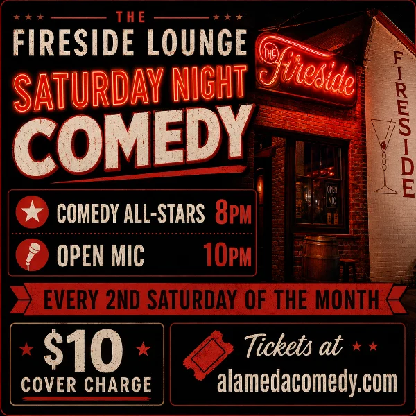 Poster for Saturday Night Comedy at the Fireside Lounge