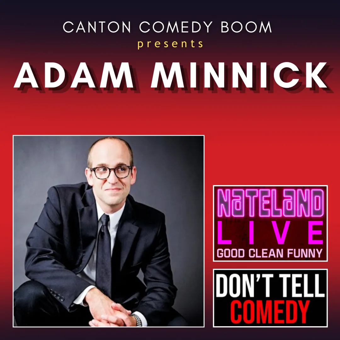 Poster for Adam Minnick at Canton Comedy Boom