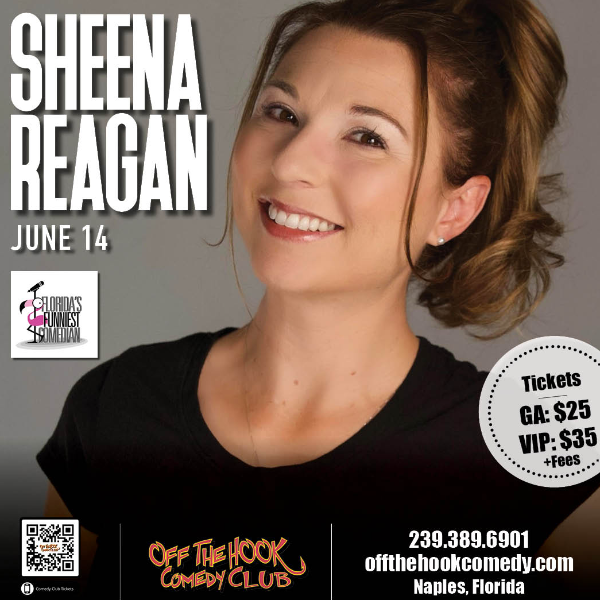 Poster for Comedian Sheena Regan Live in Naples, Florida!