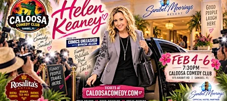 Poster for Caloosa Comedy Nights with Headliner Helen Keaney