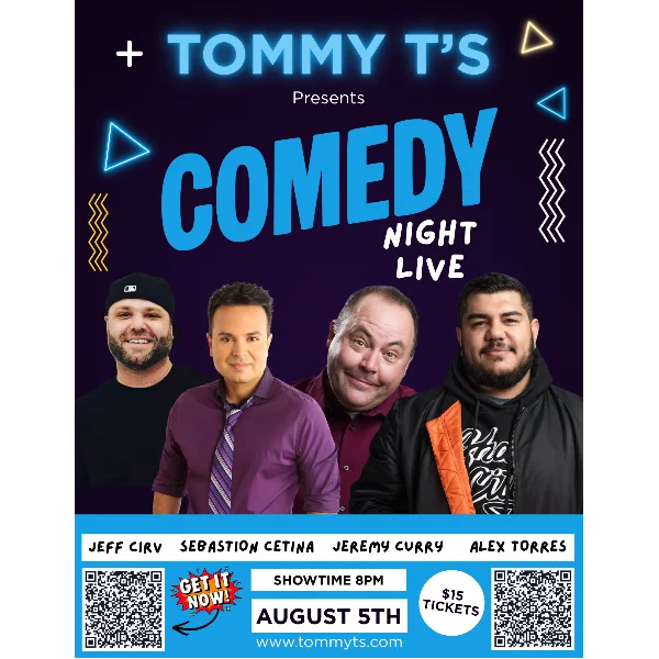 Poster for Tommy T's Summer Comedy Bash
