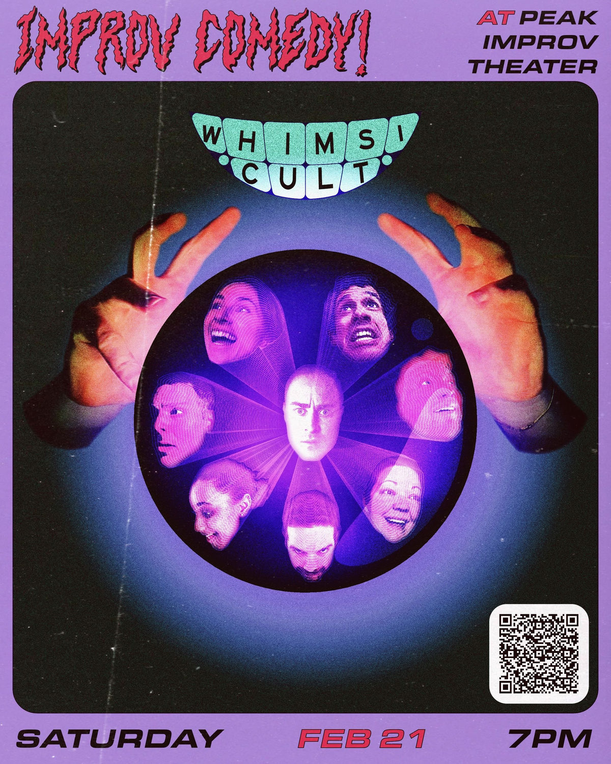 Poster for Whimsicult Improv Show