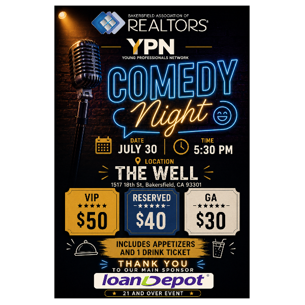 Poster for Bakersfield Association Of REALTORS & Young Professionals Network Mixer