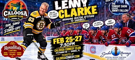 Poster for Caloosa Comedy Nights with Headliner Lenny Clarke