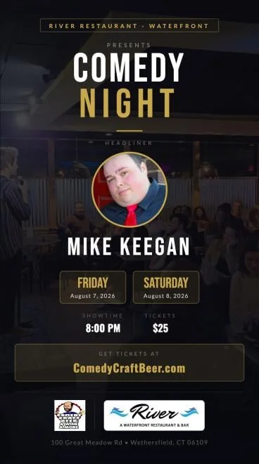 Poster for Comedy Night at Brew Ha Ha at River