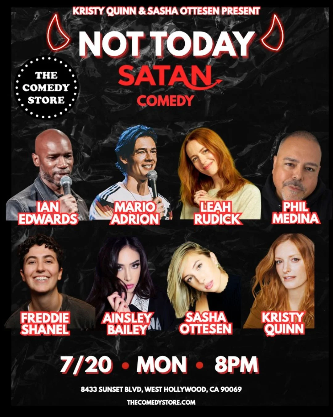 Poster for Not Today Satan Comedy