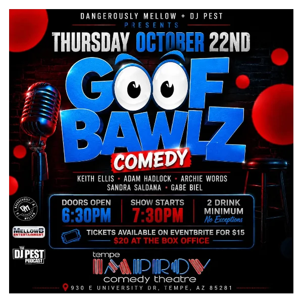 Poster for Goofbawlz Comedy