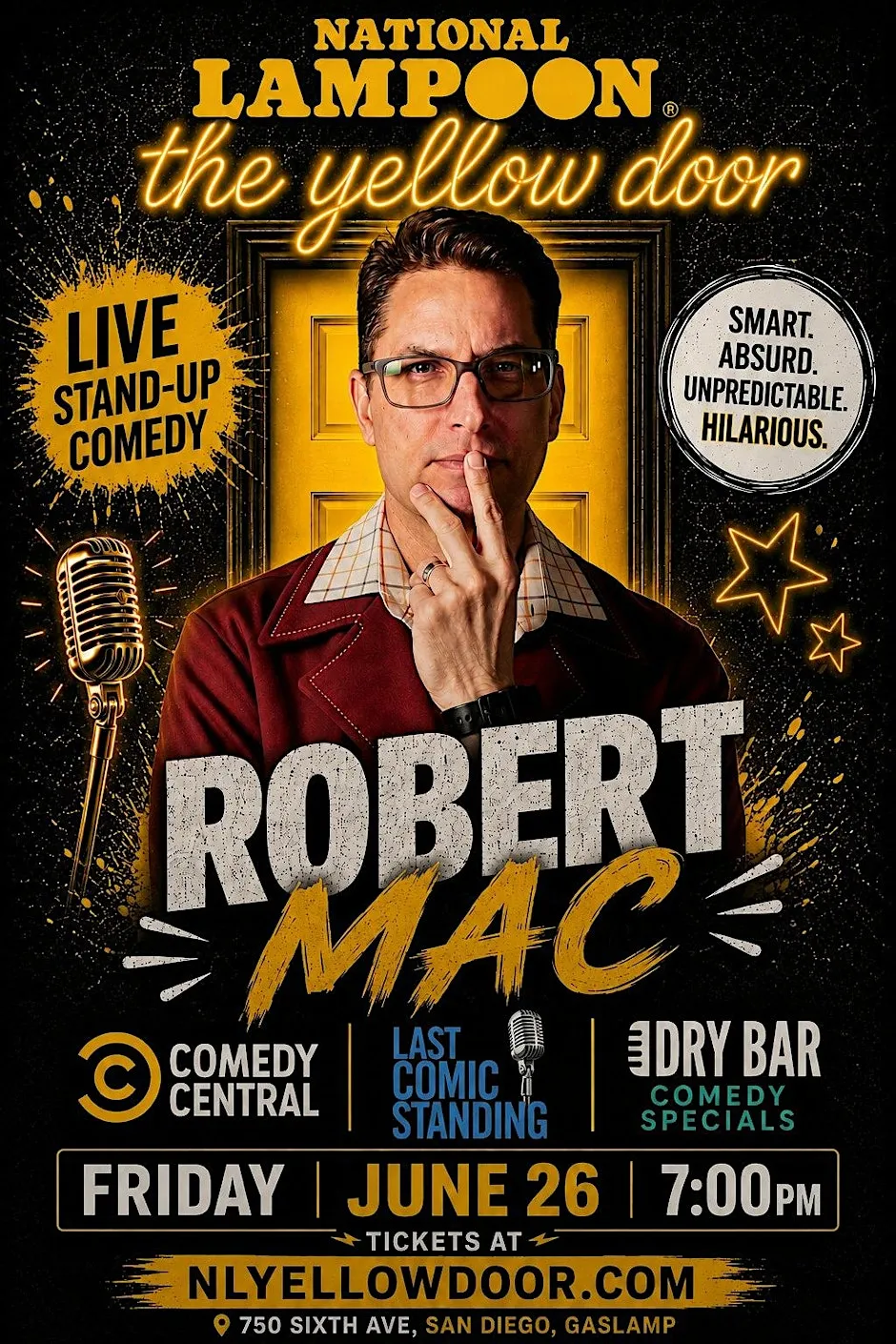 Poster for Robert Mac: Live in San Diego