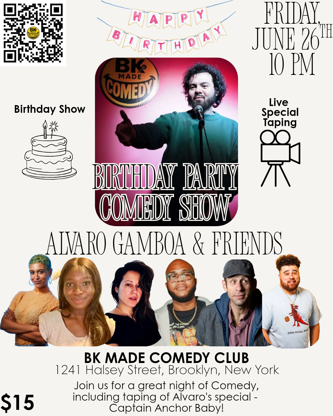 Poster for BK Made Presents: Alvaro Gamboa & Friends (LIVE TAPING, 10PM)