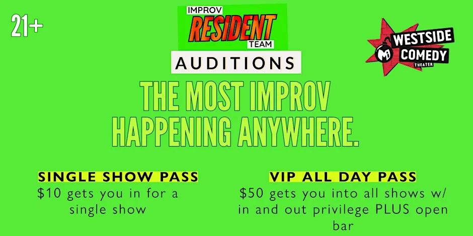 Poster for Improv Resident Team Auditions