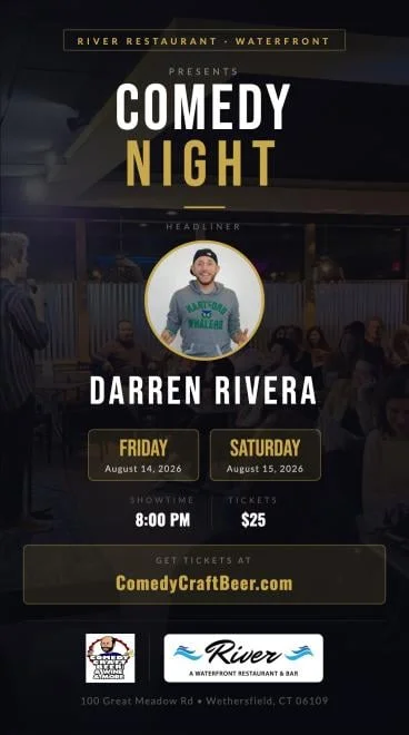 Poster for Comedy Night at Brew Ha Ha at River