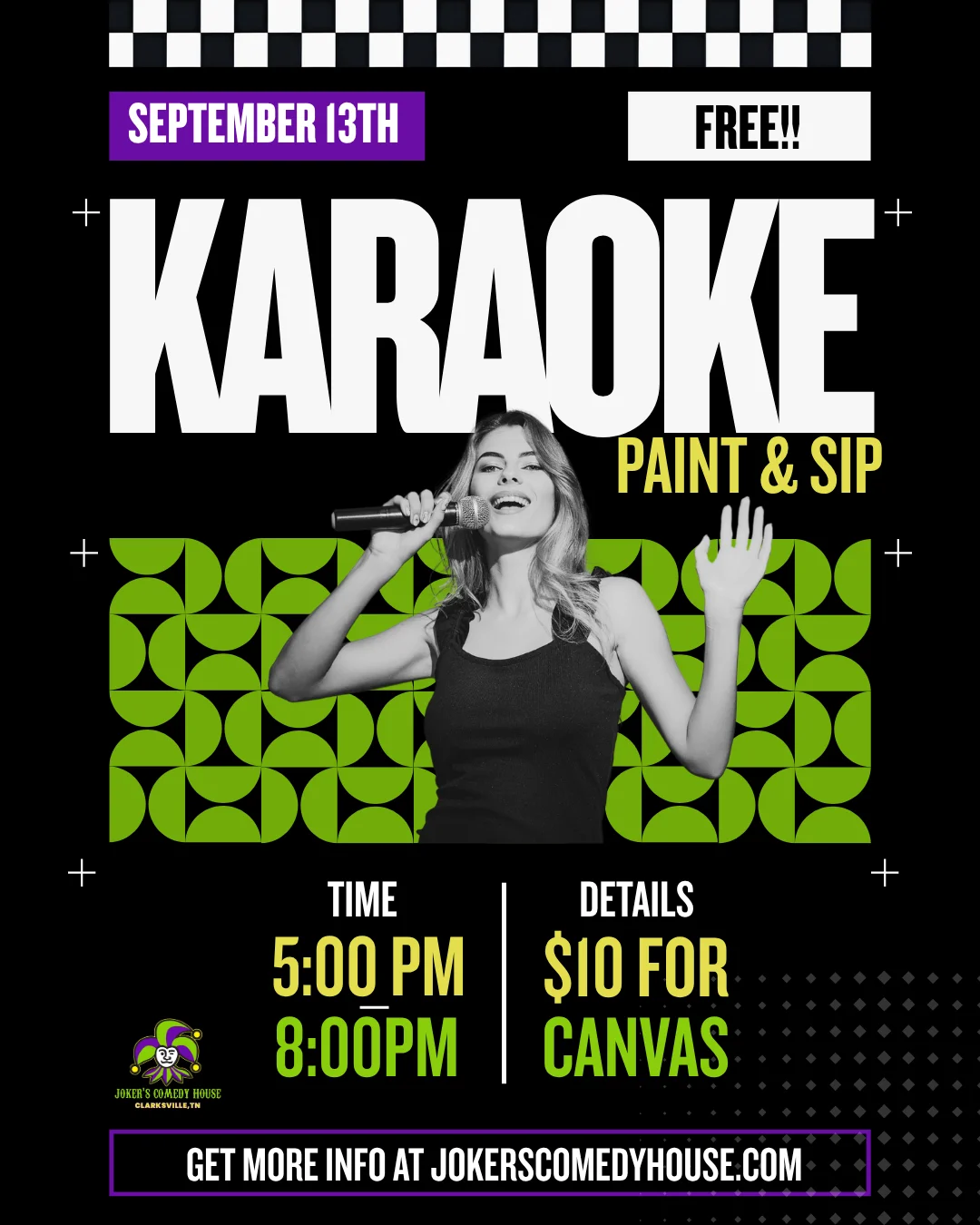 Poster for "Karaoke" Paint and Sip