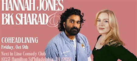 Poster for BK Sharad & Hannah Jones (Netflix is a Joke)