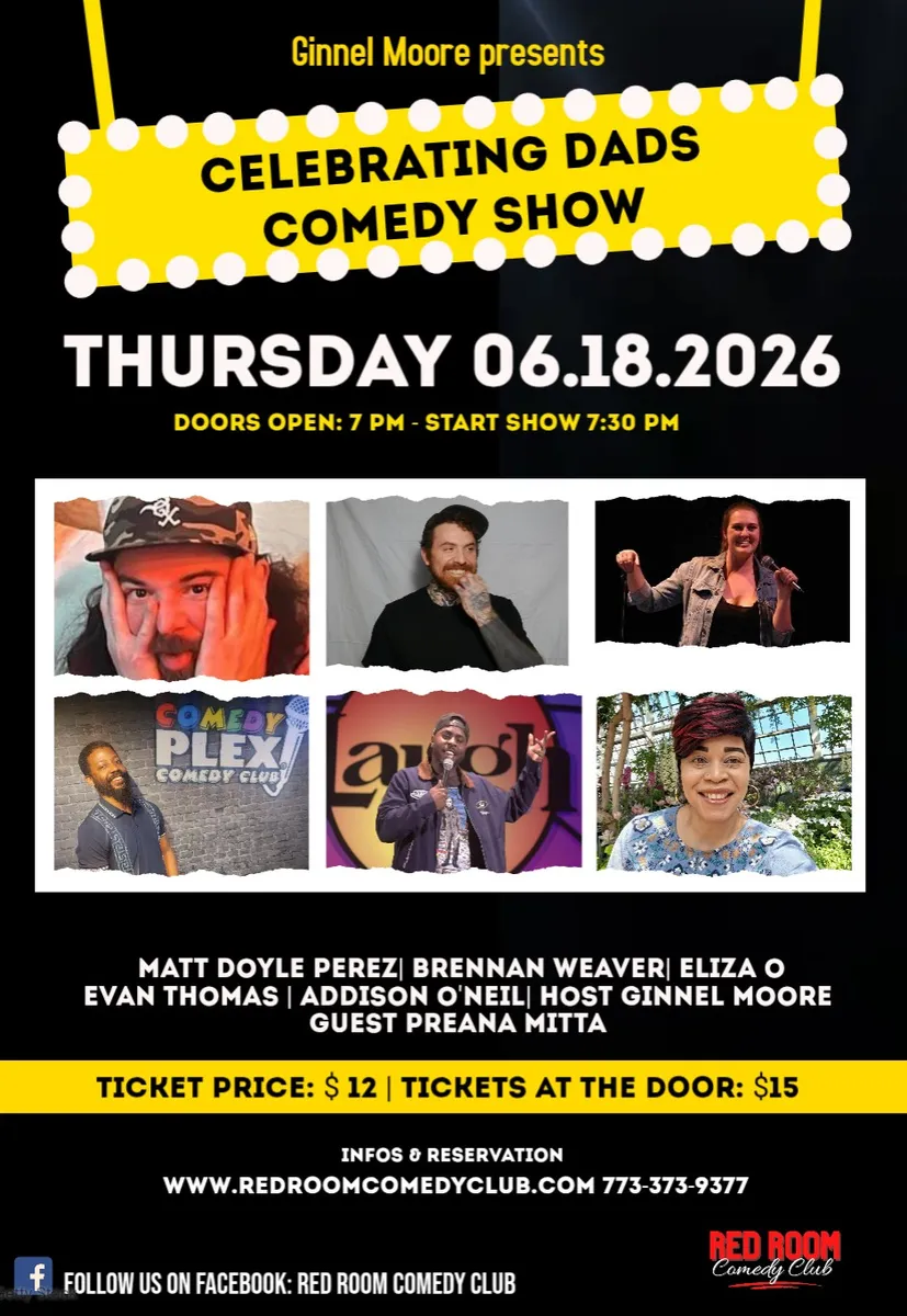 Poster for Celebrating Dads Comedy Show