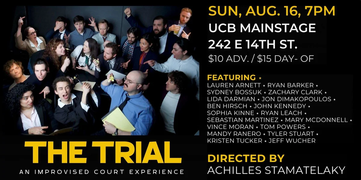 Poster for The Trial: An Improvised Court Experience