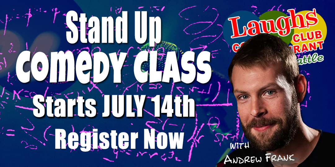 Poster for Standup Comedy Class with Andrew Frank