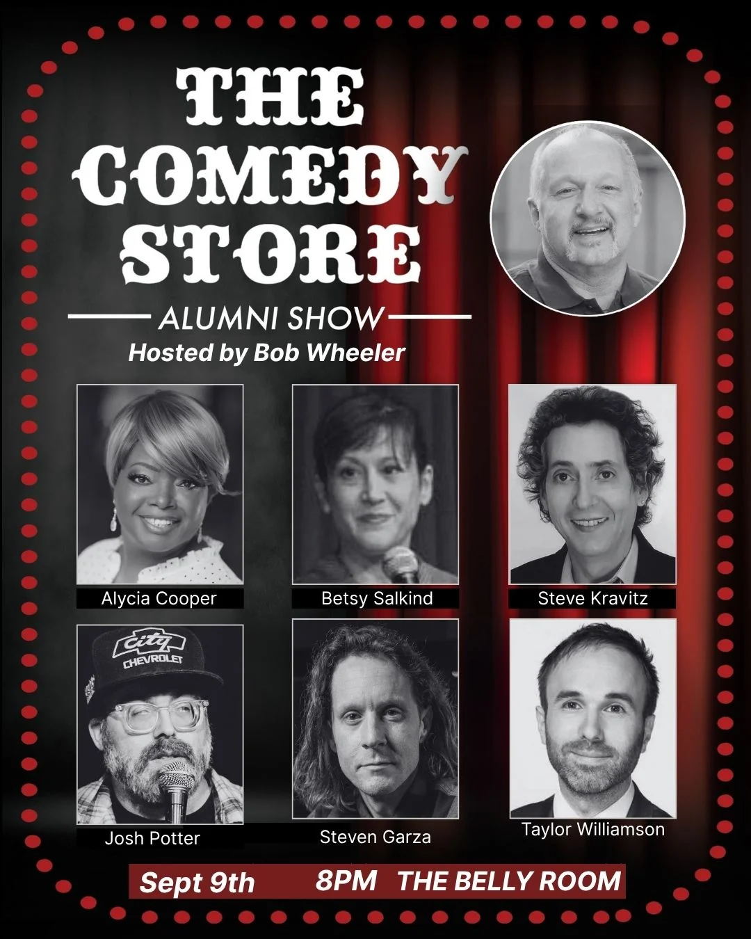 Poster for The Comedy Store Alumni Show Hosted by Bob Wheeler
