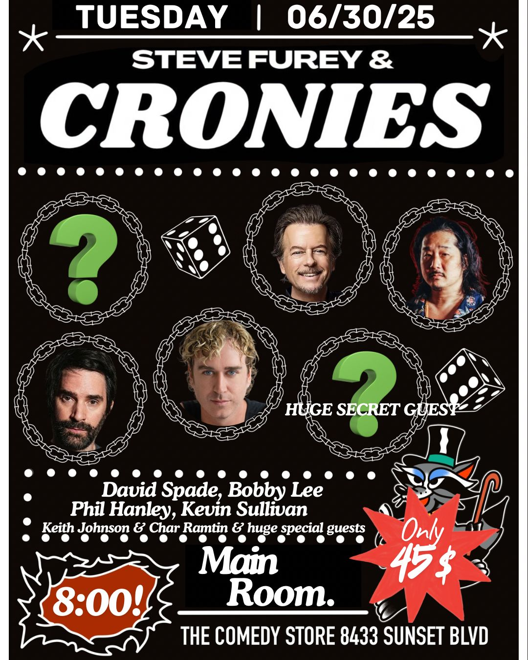 Poster for Steve Furey & Cronies