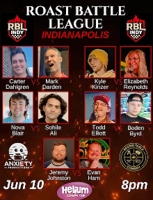 Poster for Upstairs at Helium: Roast Battle League