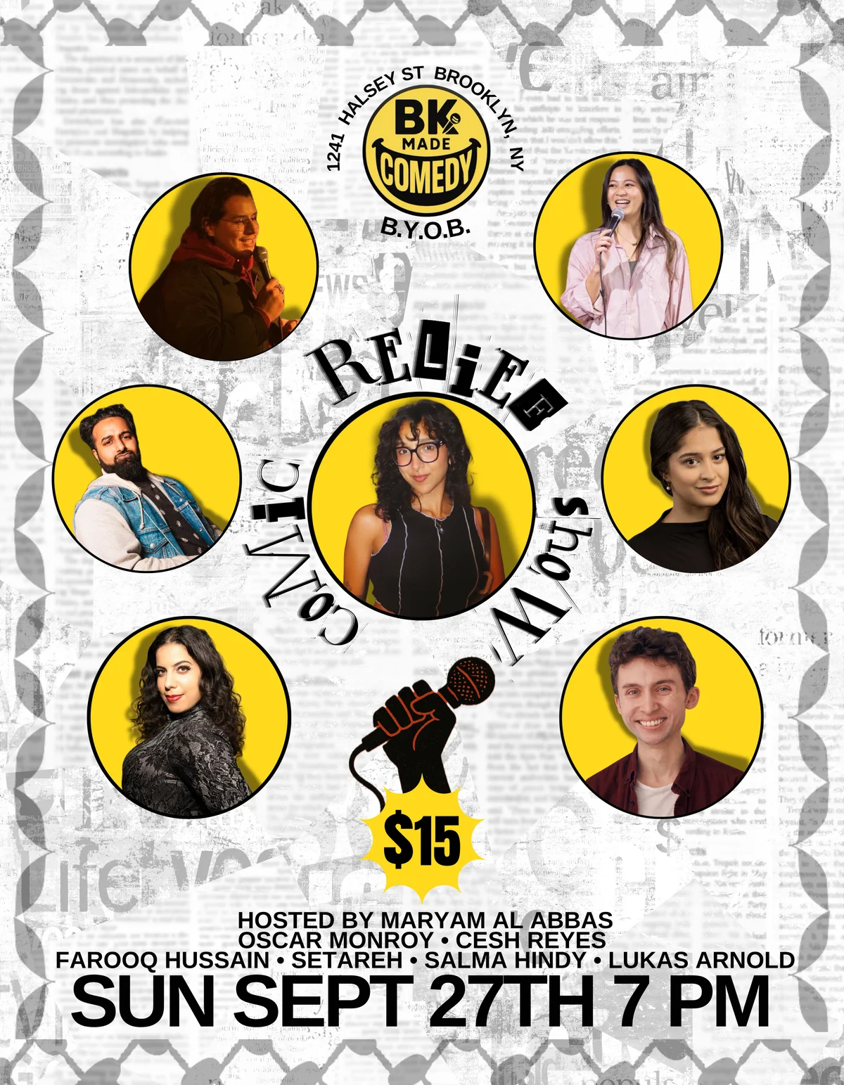 Poster for BK Made Presents: Comic Relief (7PM)
