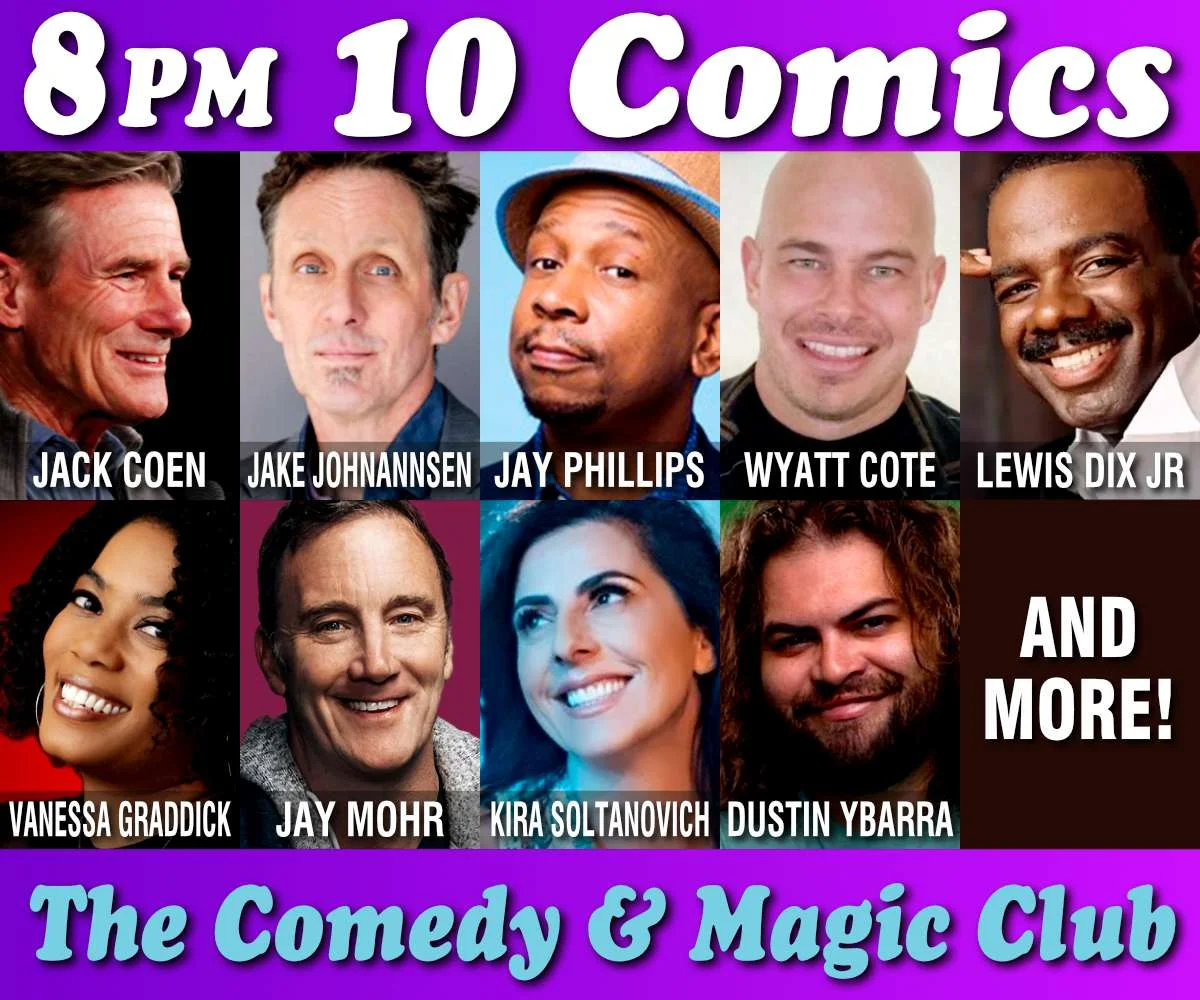 Poster for 10 Comics Show at 8PM