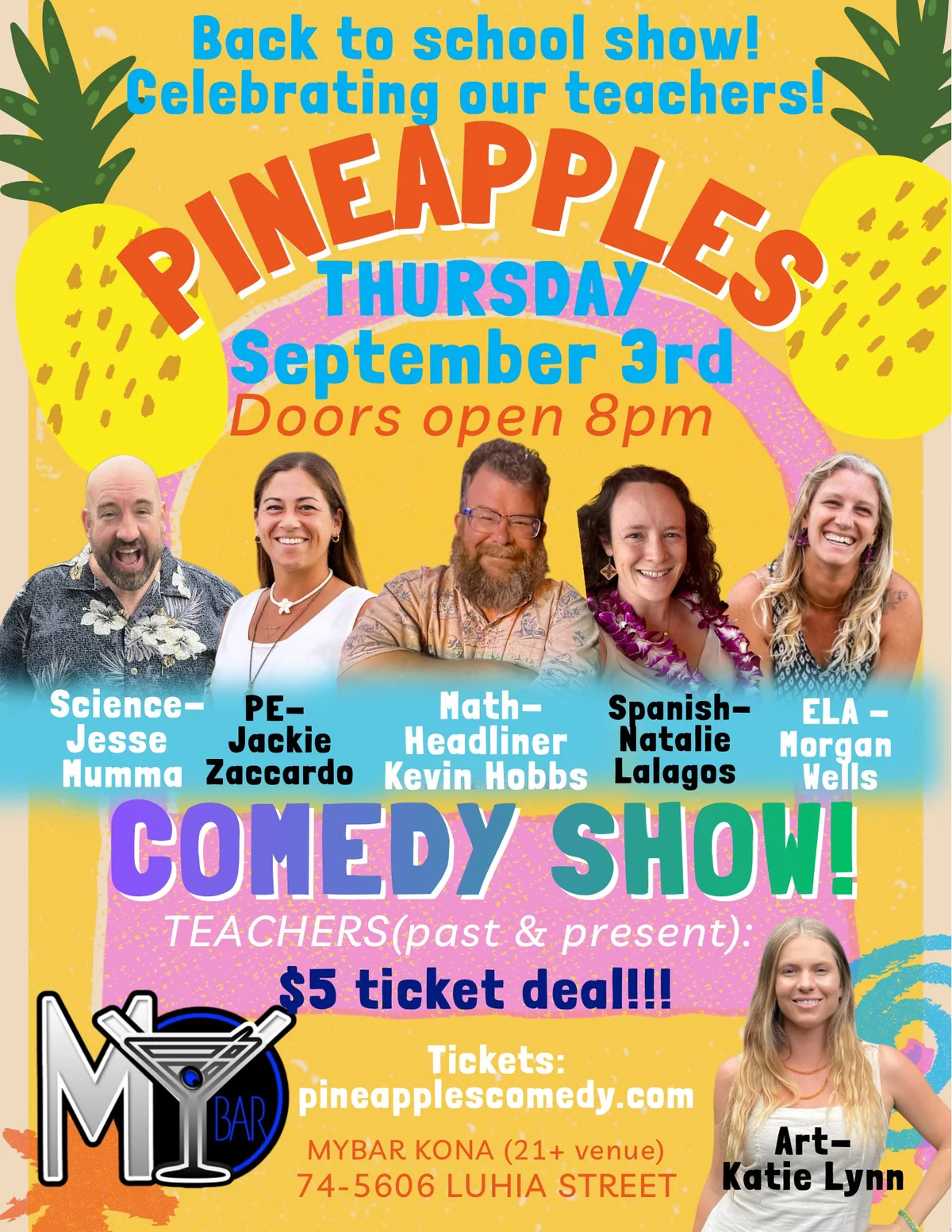 Poster for Teachers Comedy Show!!