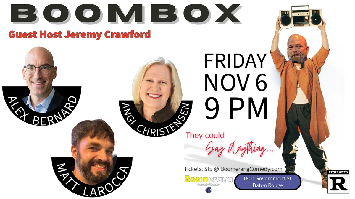 Poster for BOOM BOX STANDUP SHOWCASE - November