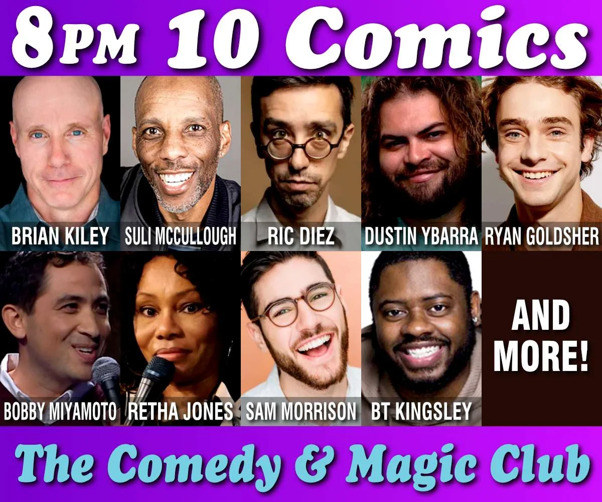 Poster for 10 Comics Show at 8PM