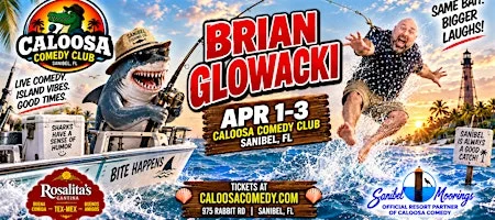 Poster for Caloosa Comedy Nights with Headliner Brian Glowacki