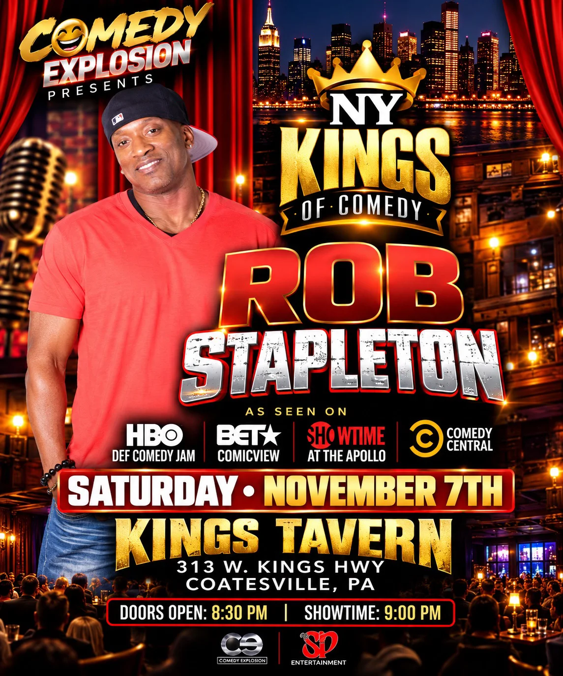 Poster for Comedy Explosion at Kings Tavern