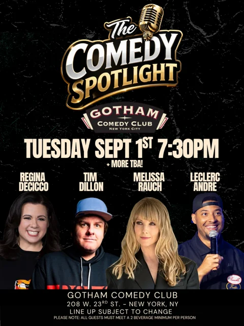 Poster for Comedy Spotlight w/ Tim Dillon, Melissa Rauch & More